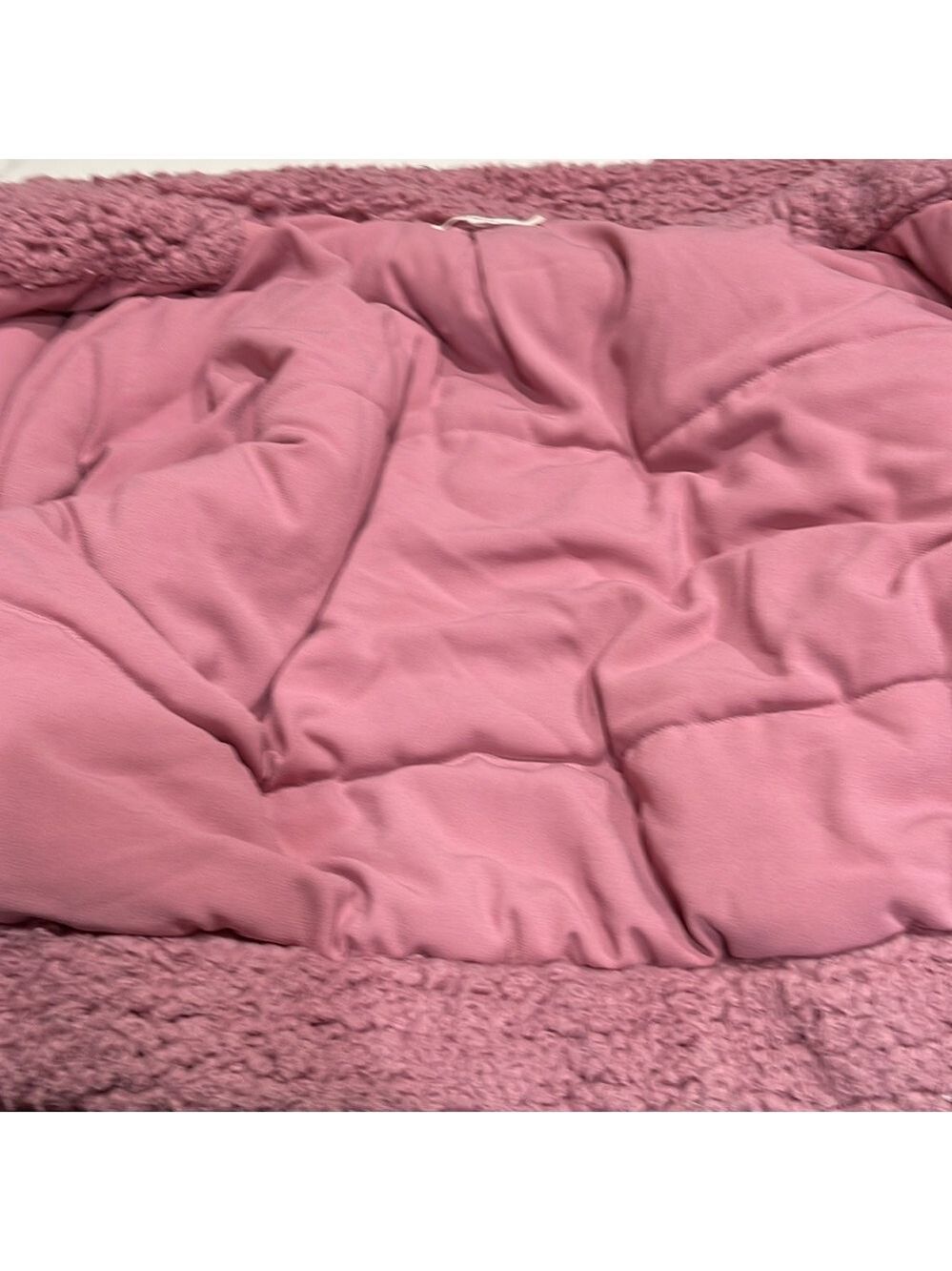 Tularosa Oversized Teddy Bomber Jacket‎ Quilted lining SZ S Pink - Picture 8 of 10